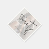 Custom Twenty Modern Birthday Party Napkins Servet (Hoek)