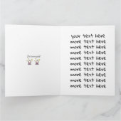 Custom Twin Baby Girls Congratulations, Big Kaart (Binnen)