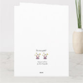 Custom Twin Baby Girls Congratulations, Big Kaart (Achterkant)