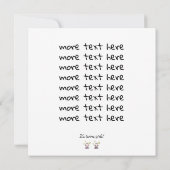 Custom Twin Baby Girls Congratulations w. Names, Kaart (Achterkant)