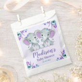 Custom Twin Meisje Olifant Baby shower Favor Tasse Bedankzakje (Geknipt)