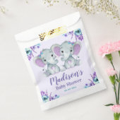 Custom Twin Meisje Olifant Baby shower Favor Tasse Bedankzakje (Gezegeld)