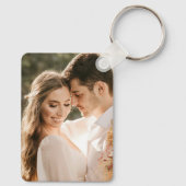 Custom two couple photo double sided aluminium sleutelhanger (Achterkant)