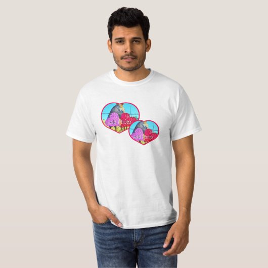 Custom Two Heart Photo Lijst modern love T-shirt (Voorkant volledig)