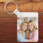 Custom Two Photo Double Sided Aluminium Sleutelhanger<br><div class="desc">Custom two photo double sided keychain personalize by replacing the both sample/placeholder photos with your own photos.</div>
