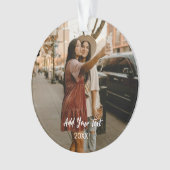 Custom Two Photos Acrylic Ornament  (voorkant)