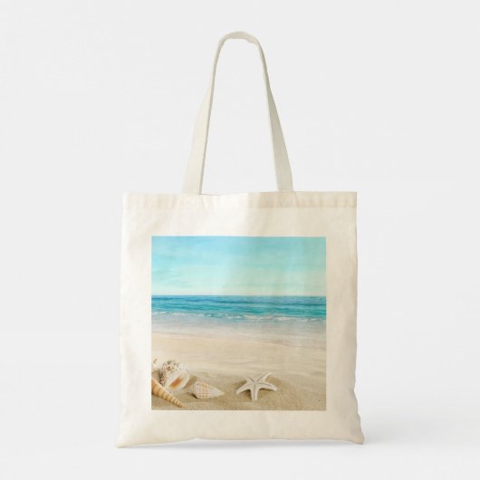 Custom Two-Sided Photo Personalized Beach Modern Tote Bag (Achterkant)