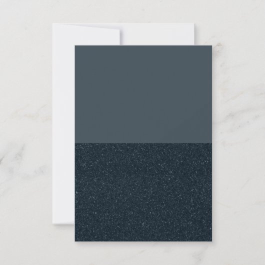 Custom Two-Tone RSVP – Charcoal & Noise Split Kaartje (Voorkant)
