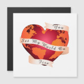 Custom U ZET MIJN WERELD OP VUUR Rood Aarde Lint (Voorkant / Achterkant)