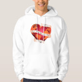 Custom U ZET MIJN WERELD OP VUUR Rood Aarde Lint Hoodie (Voorkant)