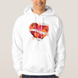 Custom U ZET MIJN WERELD OP VUUR Rood Aarde Lint Hoodie