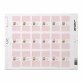 Custom Uil baby shower snoep wrapper Etiket (Full Sheet)