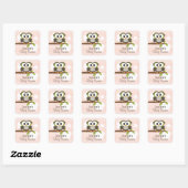 Custom Uil Party Favor Labels Roze (Vel)