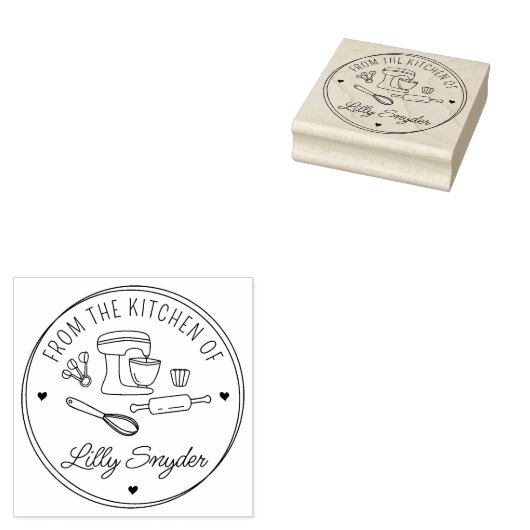 Custom uit de keuken rubberstempel (Gestempeld)