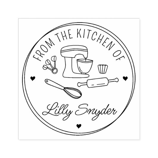 Custom uit de keuken rubberstempel (Afrduk)