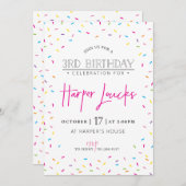 CUSTOM uitnodiging ontwerp voor HARPER (Voorkant / Achterkant)