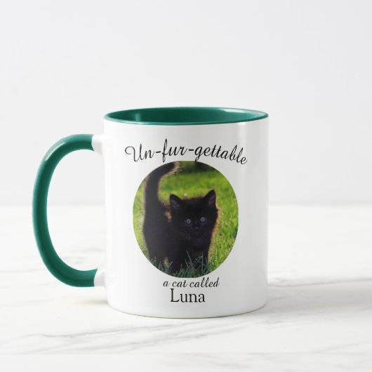 Custom Un-Fur-Gettable Photo Cat Mug  Mok (Links)