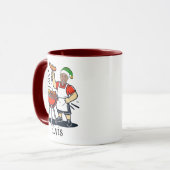 Custom Uncle BBQ Chef Mug - Christmas Photo Gift Mok (Voorkant links)