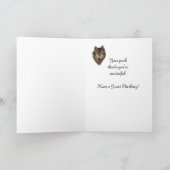 Custom Uncle Birthday - Wolf en Pack Quote Kaart (Binnen)