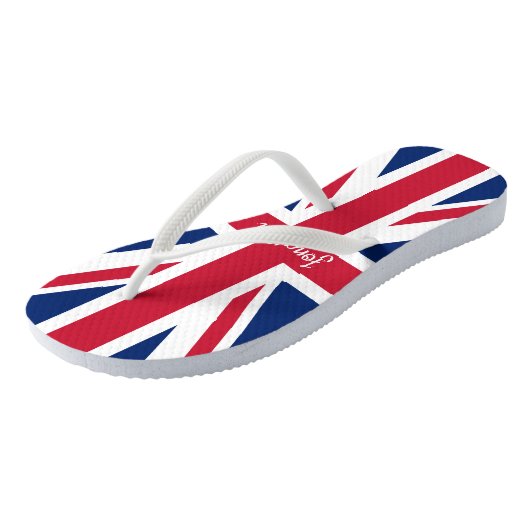 Custom Union Jack Britse vlag Teenslippers (Schuin)