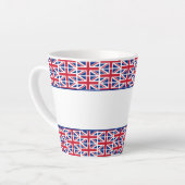 Custom Union Jack Hotel Latte Mok (Linkerhoek)