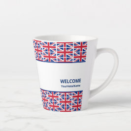 Custom Union Jack Hotel Latte Mok