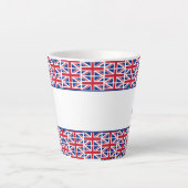 Custom Union Jack Hotel Latte Mok (Voorkant)