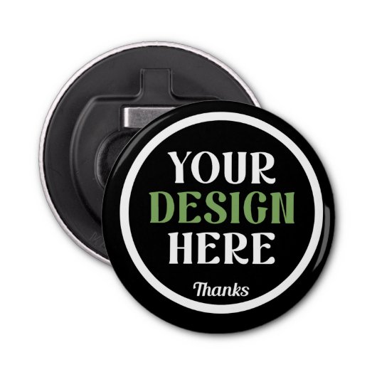 custom, unique, sleek & minimalist button flesopener (Voorkant)