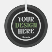 custom, unique, sleek & minimalist glas ornament (Voorkant)