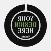 custom, unique, sleek & minimalist glas ornament (Achterkant)