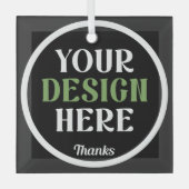 custom, unique, sleek & minimalist glas ornament (Voorkant)