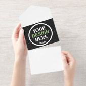 custom, unique, sleek & minimalist hershey®'s kiss all in one uitnodiging (Uittrekbaar)