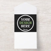 custom, unique, sleek & minimalist hershey®'s kiss all in one uitnodiging (Binnenkant)