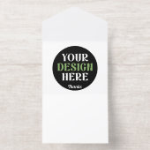 custom, unique, sleek & minimalist hershey®'s kiss all in one uitnodiging (Binnenkant)