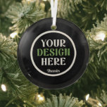 custom, unique, sleek & minimalist hershey®'s kiss glas ornament<br><div class="desc">This design is accessible to all. Feel free to customize the logo,  images,  text,  and colors according to your preferences. Thank you very much.</div>