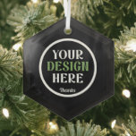 custom, unique, sleek & minimalist hershey®'s kiss glas ornament<br><div class="desc">This design is accessible to all. Feel free to customize the logo,  images,  text,  and colors according to your preferences. Thank you very much.</div>