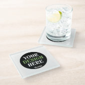 custom, unique, sleek & minimalist hershey®'s kiss glazen onderzetter (Schuin)