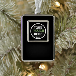 custom, unique, sleek & minimalist hershey®'s kiss verzilverd omlijst ornament