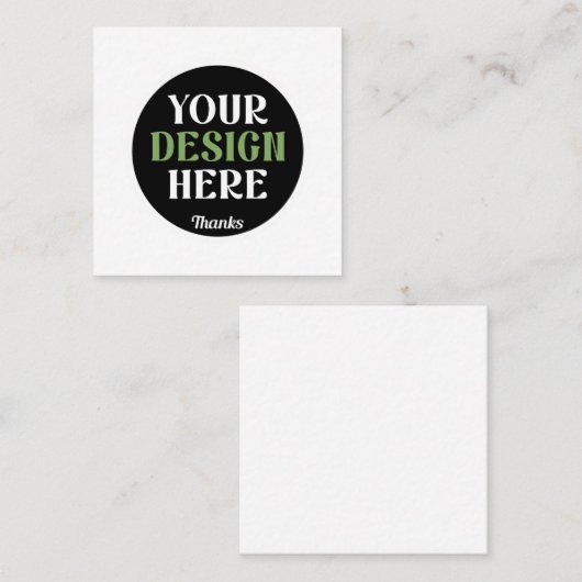 custom, unique, sleek & minimalist hershey®'s kiss vierkante visitekaartje (Voorkant / Achterkant)