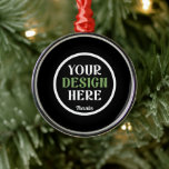 custom, unique, sleek & minimalist metalen ornament<br><div class="desc">This design is accessible to all. Feel free to customize the logo,  images,  text,  and colors according to your preferences. Thank you very much.</div>