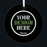 custom, unique, sleek & minimalist metalen ornament<br><div class="desc">This design is accessible to all. Feel free to customize the logo,  images,  text,  and colors according to your preferences. Thank you very much.</div>