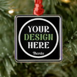 custom, unique, sleek & minimalist metalen ornament<br><div class="desc">This design is accessible to all. Feel free to customize the logo,  images,  text,  and colors according to your preferences. Thank you very much.</div>