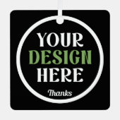 custom, unique, sleek & minimalist metalen ornament (Voorkant)