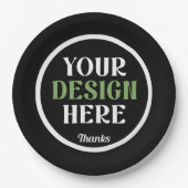 custom, unique, sleek & minimalist papieren bordje (Voorkant)