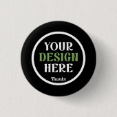 custom, unique, sleek & minimalist ronde button 3,2 cm (Voorkant)