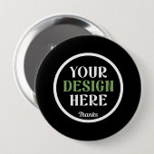 custom, unique, sleek & minimalist ronde button 4,0 cm (Voorkant /achterkant)