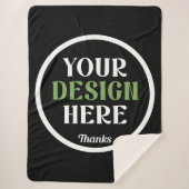 custom, unique, sleek & minimalist sherpa deken (Voorkant)