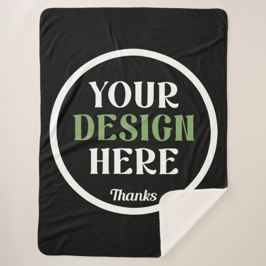 custom, unique, sleek & minimalist sherpa deken (Voorkant)