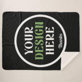 custom, unique, sleek & minimalist sherpa deken (Voorkant (horizontaal))