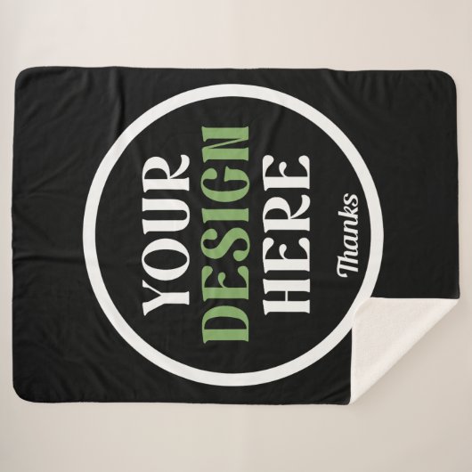 custom, unique, sleek & minimalist sherpa deken (Voorkant (horizontaal))